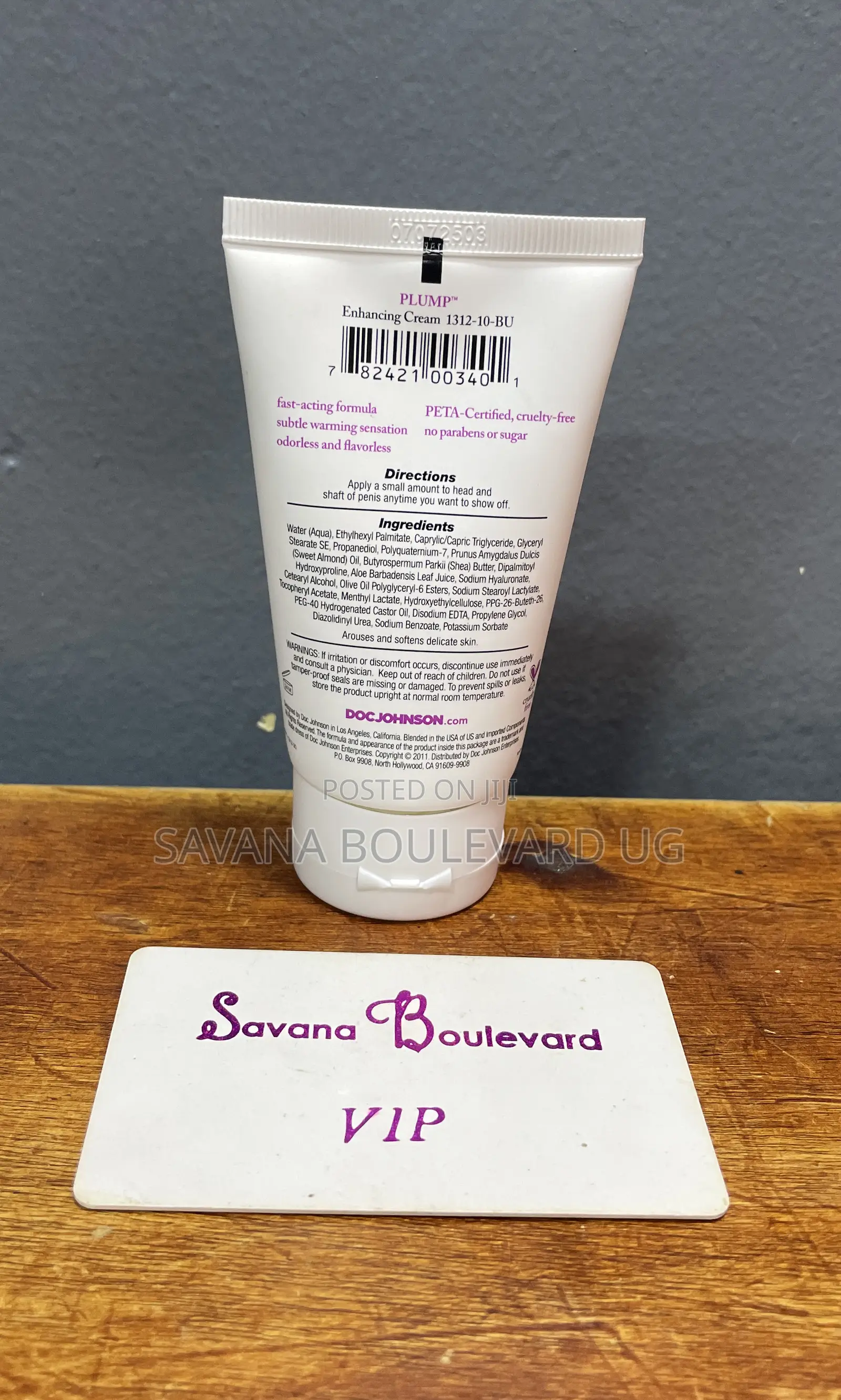 Savana Funcorner Intimate Enhancements Plump Enhancing Cream.