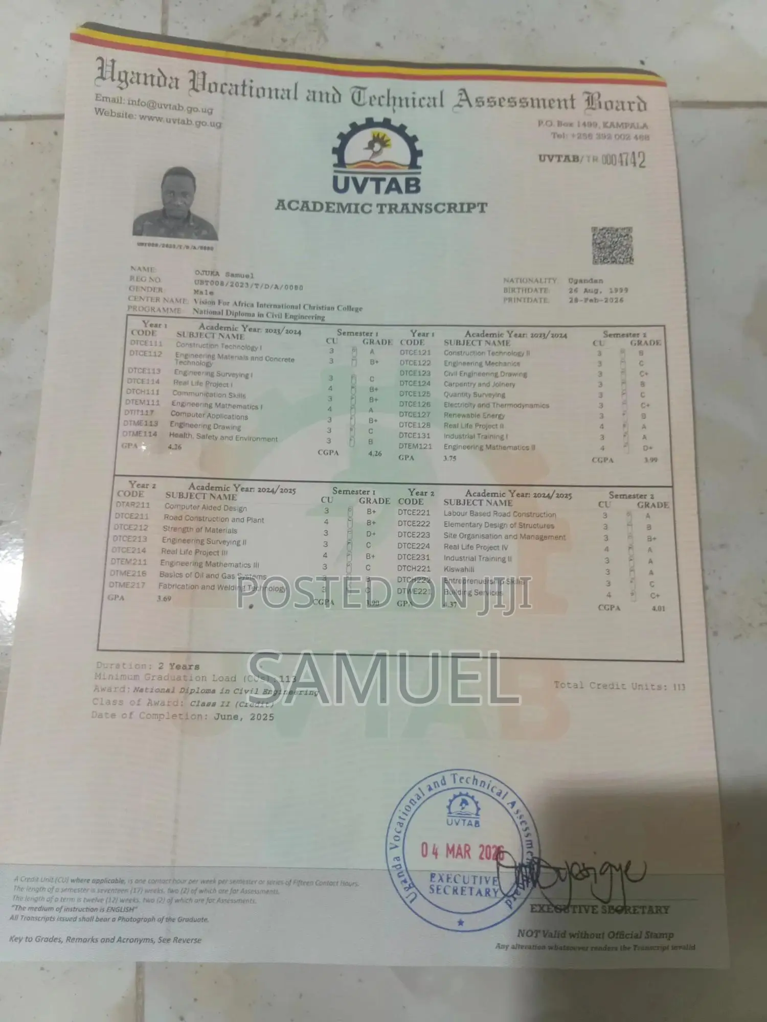 Construction Skilled Trade CV