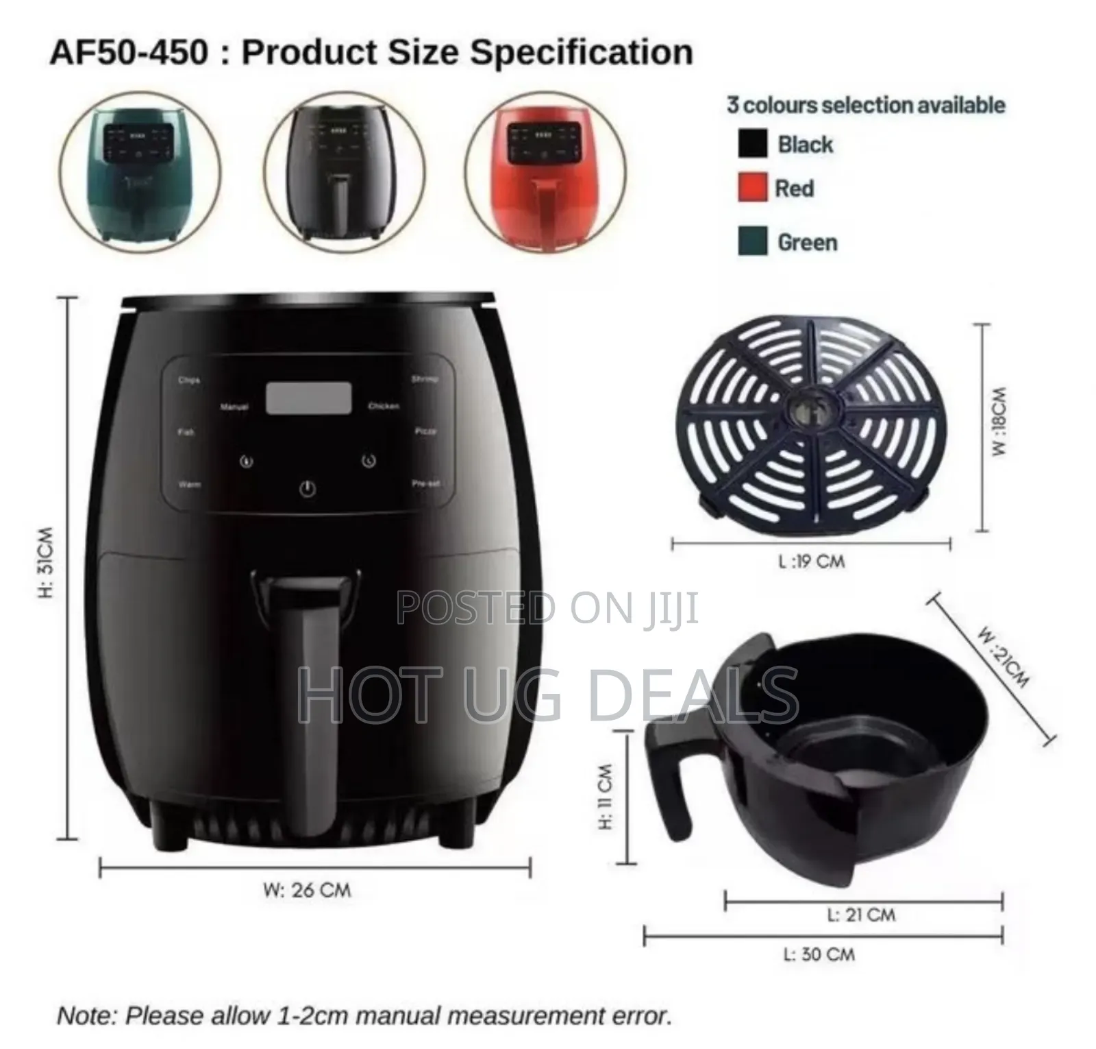 Pixel 6 Airfryer 6l Oil Free Air Fryer - 1 Year Warranty