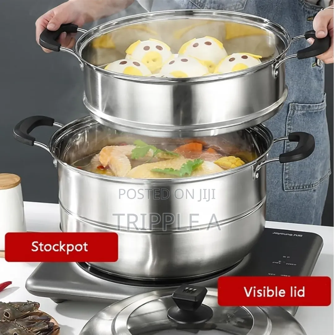 Multi Layer Boiler Cookware Steamer Pot 3 Tiers