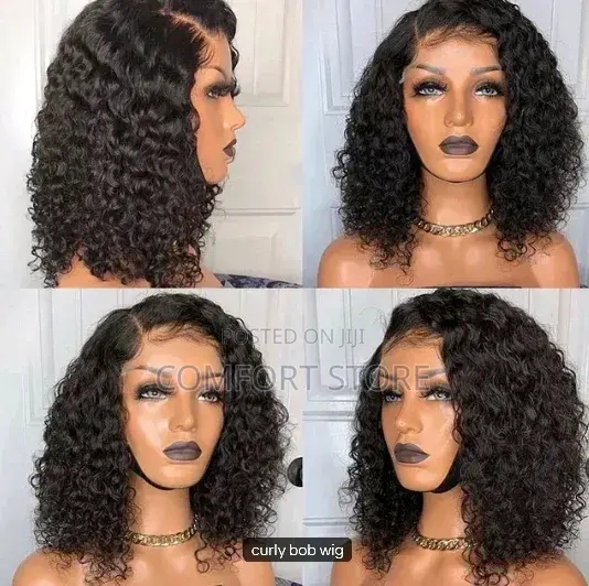 13*4 Jerry Curly 16 Inches Black Ear to Ear Closure