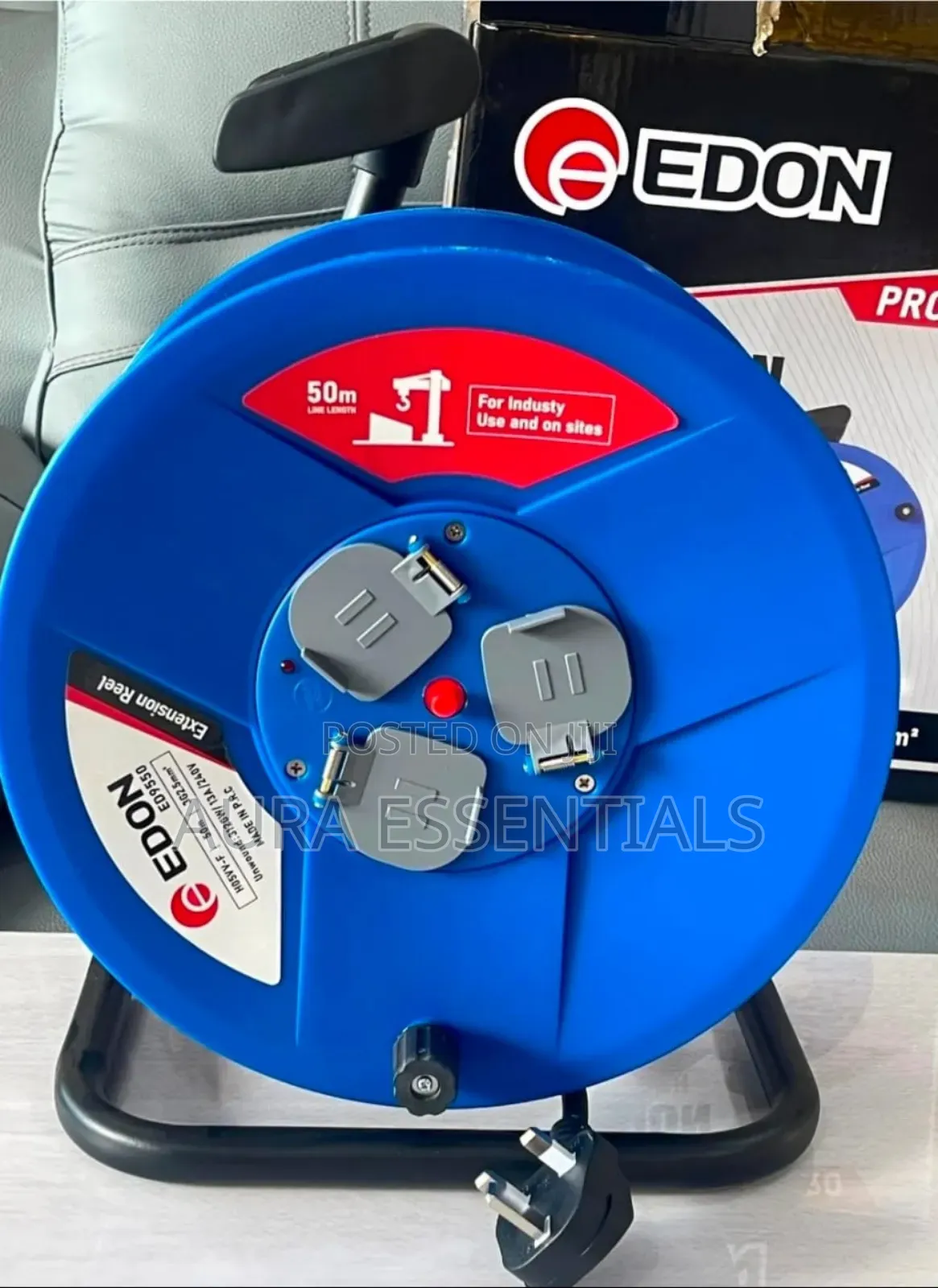 Edon Heavty Duty 50-Meter Cable Extension Reel