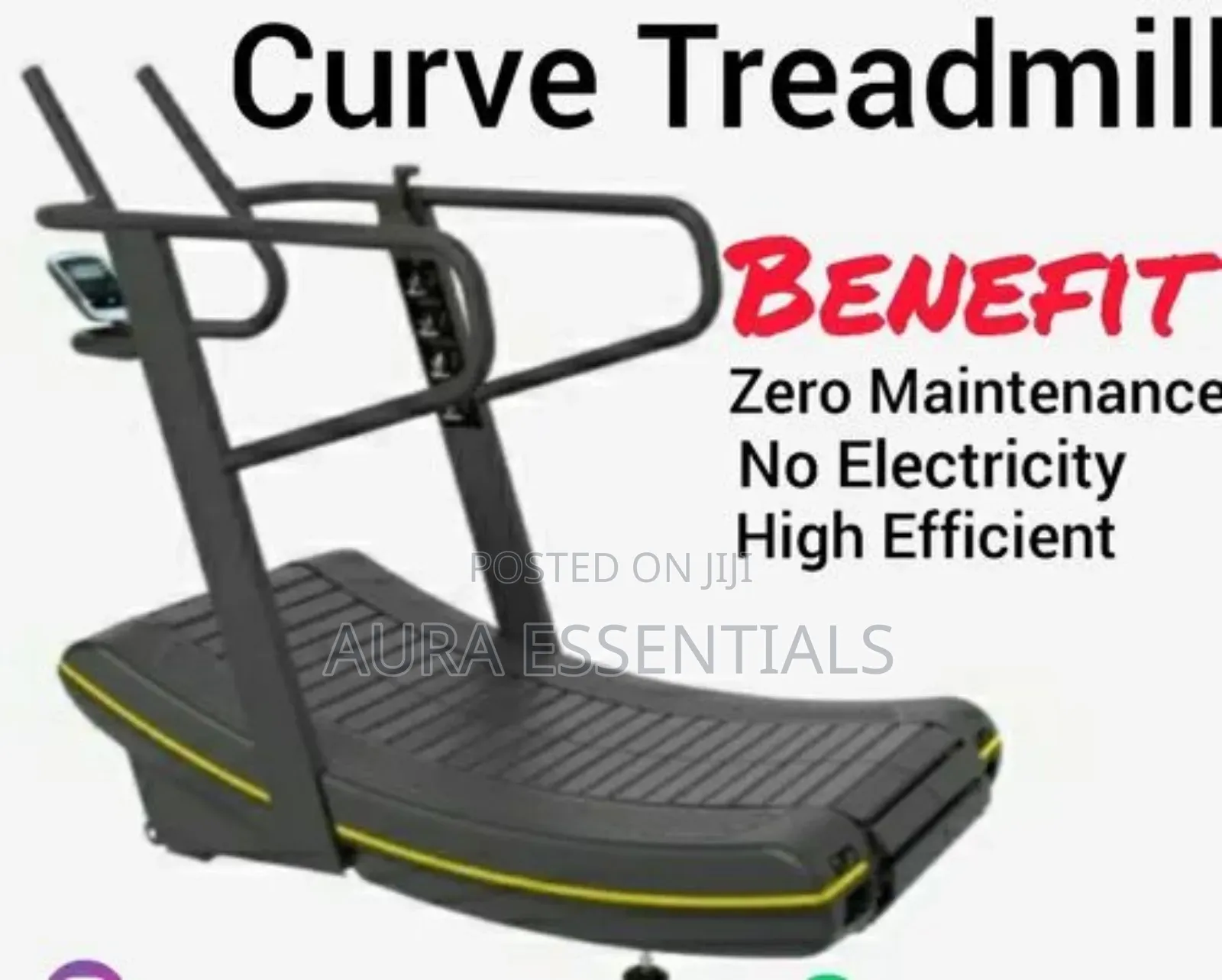 Non-Motorized, Self-Powered Curved Treadmill