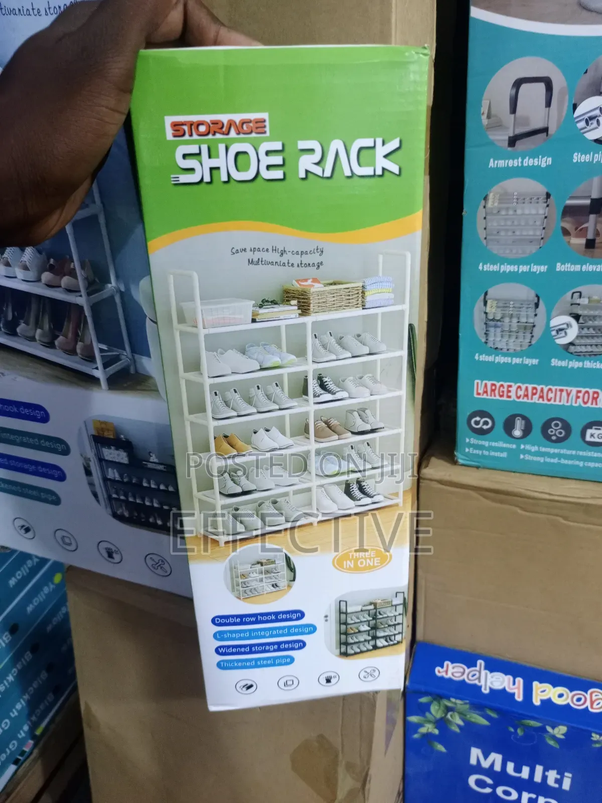 Multi-Tier Diy Metallic Shoe Rack