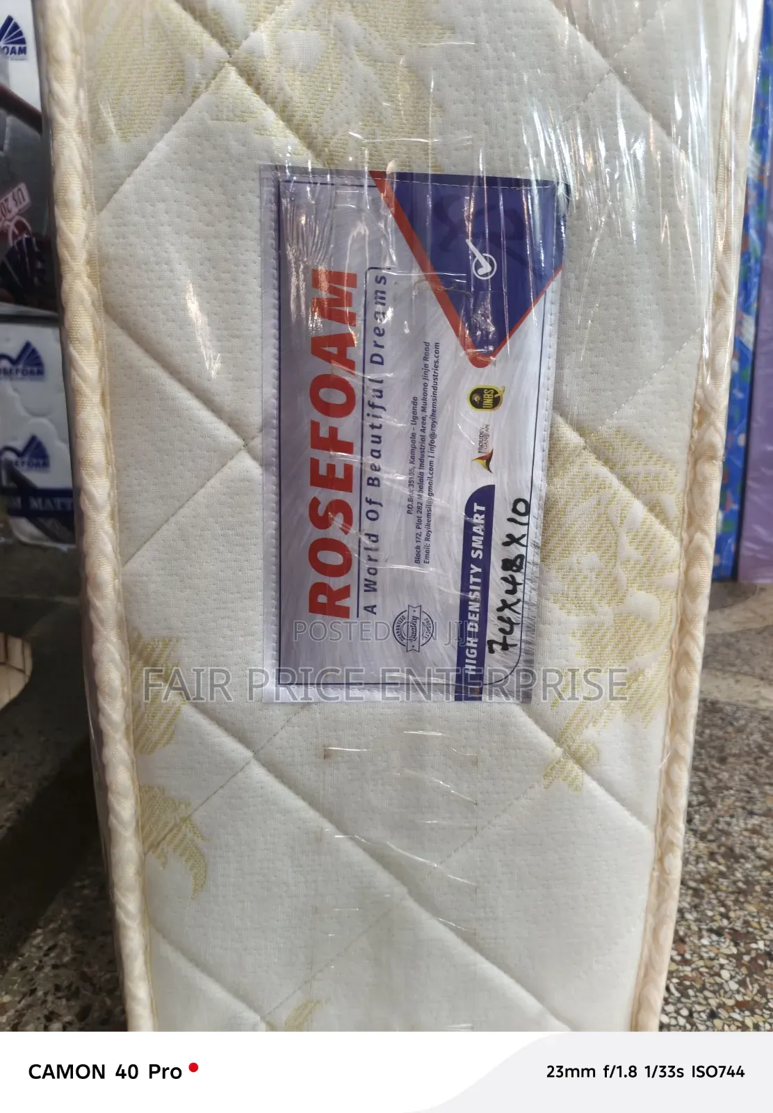 4x6 in 8inches. High Density Mattress Smart. Rosefoam Mattress