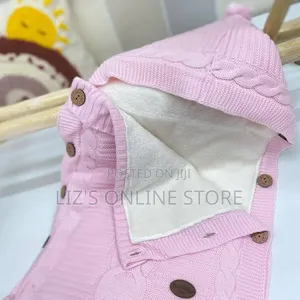 Pink Knitted Swaddle Blanket