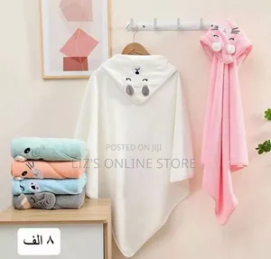 Soft Coral Fleece Baby Bath Towel
