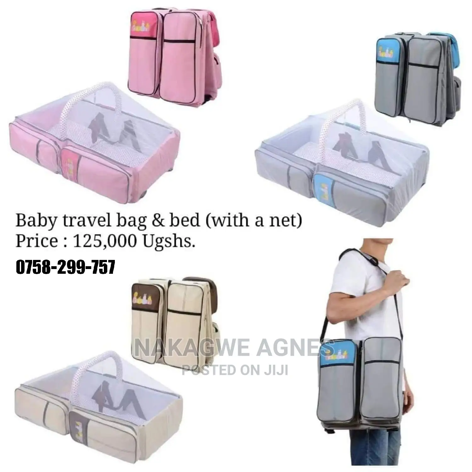 Mulitfunctional Baby Bag And Bed (With A Net)