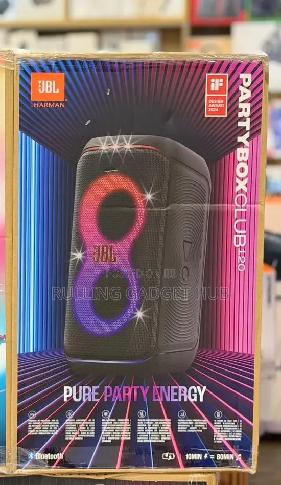 JBL Partybox Club 120 Portable Party Speaker.