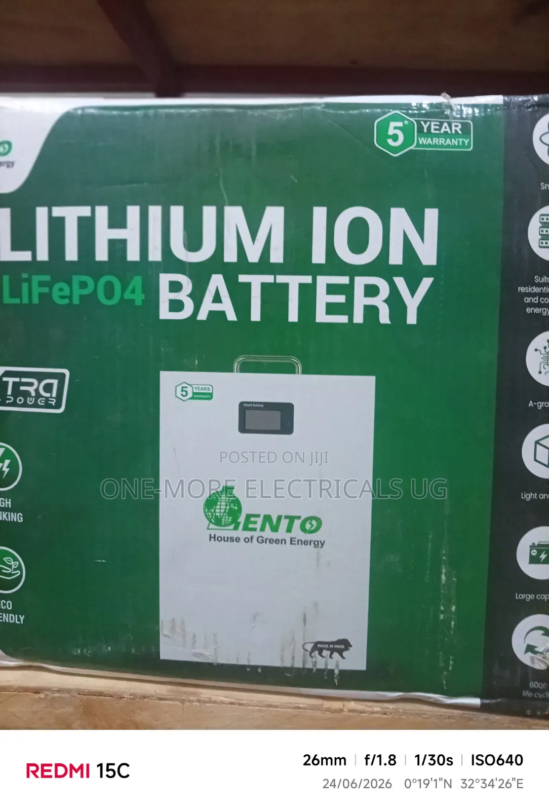 Long Lasting Lithium Battery 100ah/12volts Indian Made.