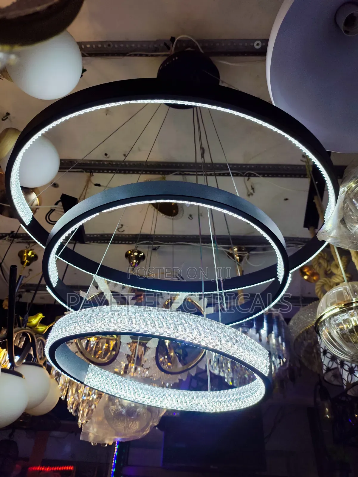 Black Led Chandelier
