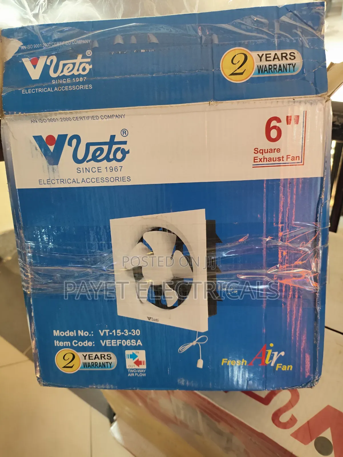 6inch Exaust Fan / Ventilating Fan for Vvetto