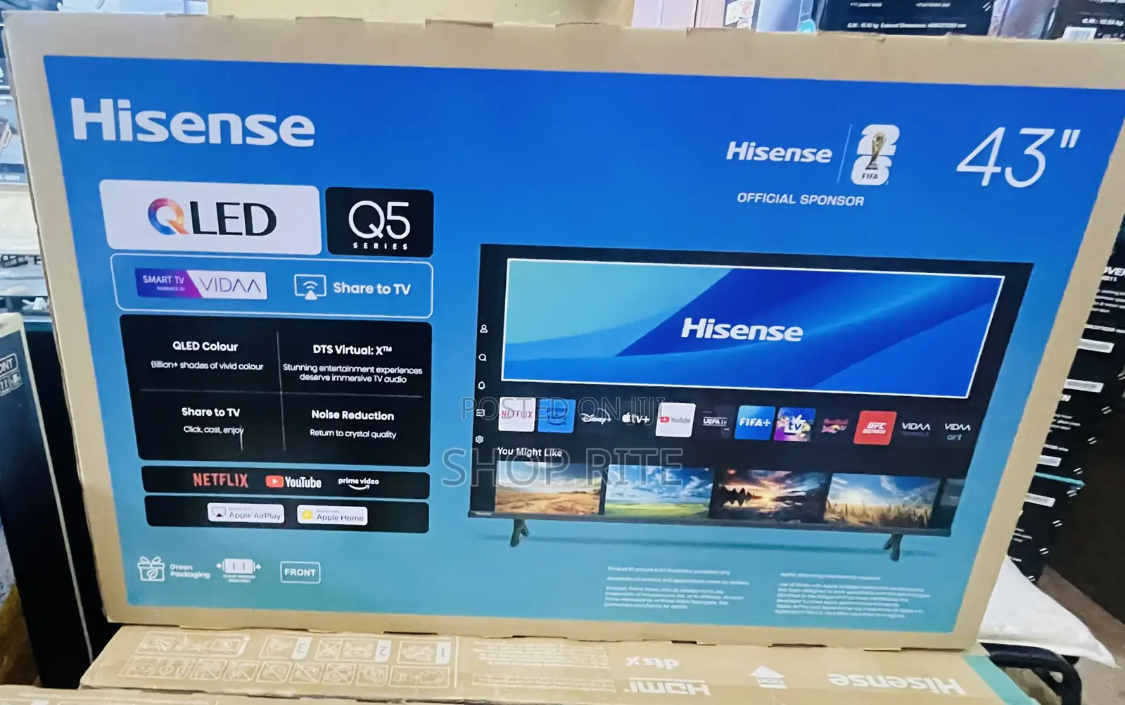 Hisense Orginal 43 Inches Crystal Qled TVS