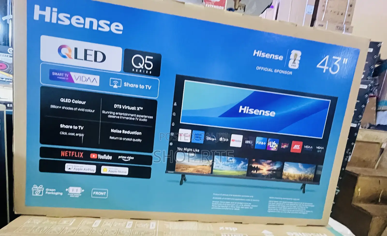 Hisense Orginal 43 Inches Crystal Qled TVS
