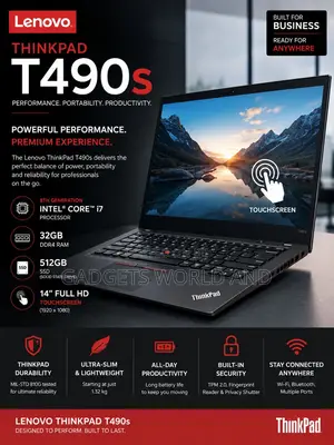 New Laptop Lenovo ThinkPad T490s 32GB Intel Core i7 SSD 512GB