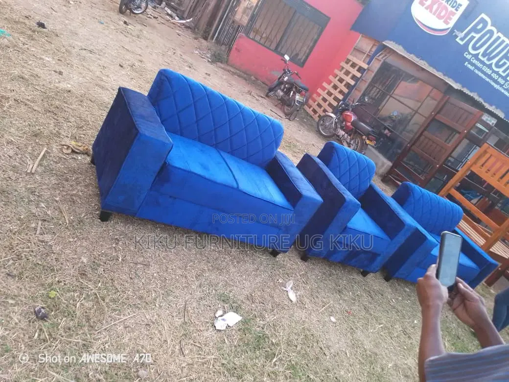 Blue Five Seater Sofa Set Available