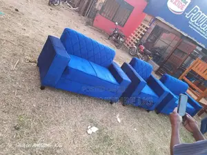 Blue Five Seater Sofa Set Available