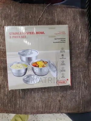 3pcs Bowl Set- Stainless Steel