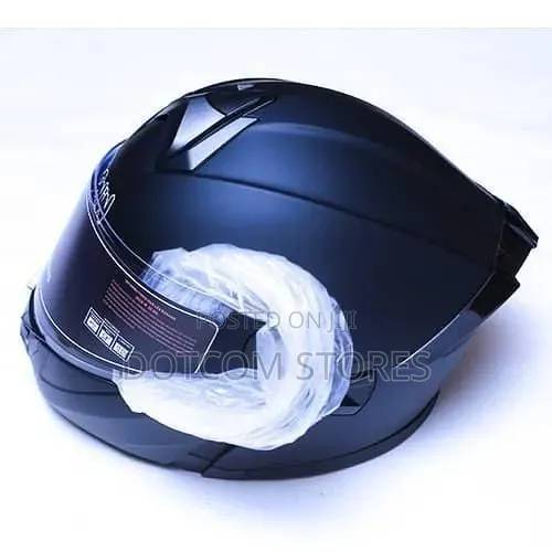 Full Face Motorcycle Helmet With Matte Finish - Black.