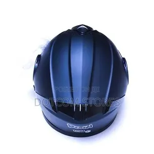 Full Face Motorcycle Helmet With Matte Finish - Black.