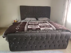 6 by 6 Puffed Bed With Bed Side Drawers