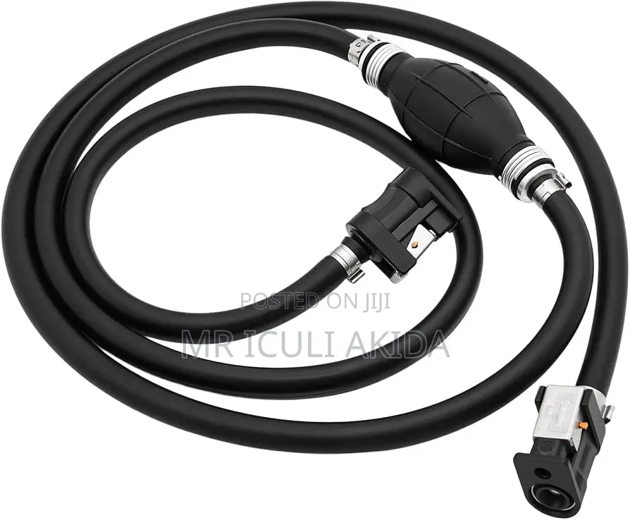 Marine Outboard Fuel Line Assembly With an Integrated Hand Primer Bulb