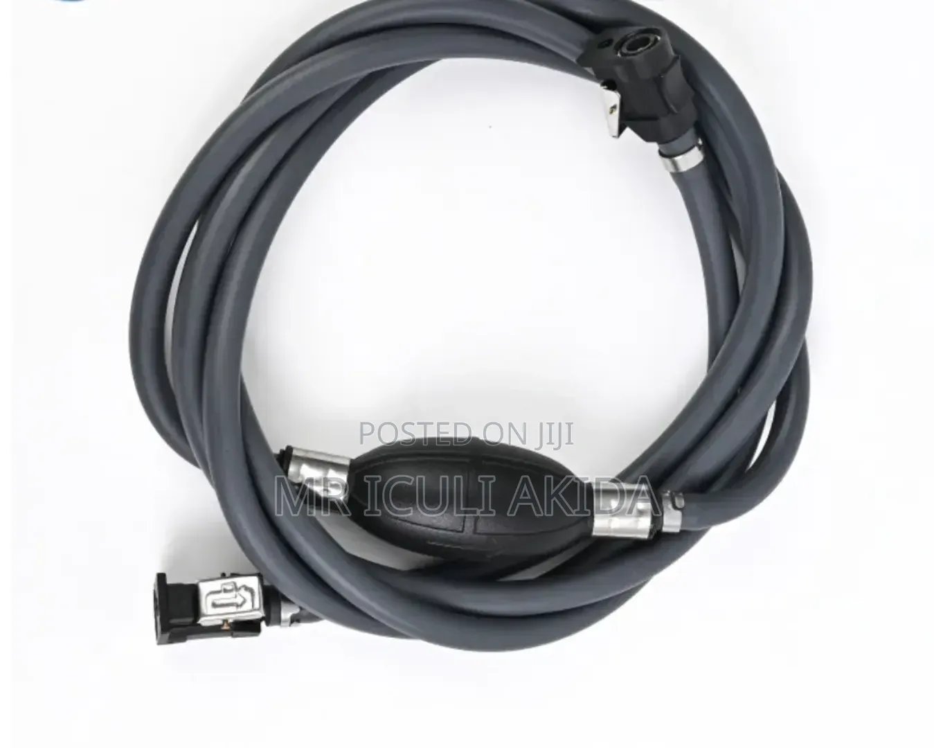 Marine Outboard Fuel Line Assembly With an Integrated Hand Primer Bulb
