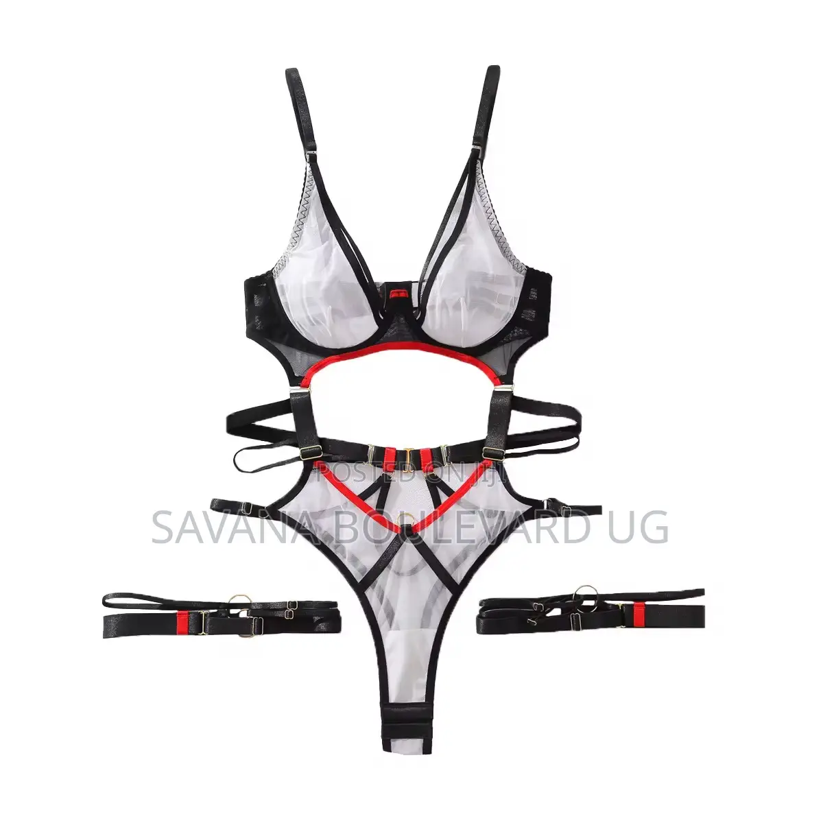 Savana Mesh Cut-Out Teddy Lingerie