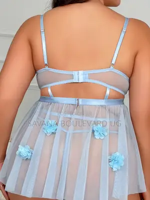 Savana Sirens N Blue Lace Cut Out Babydoll Lingerie