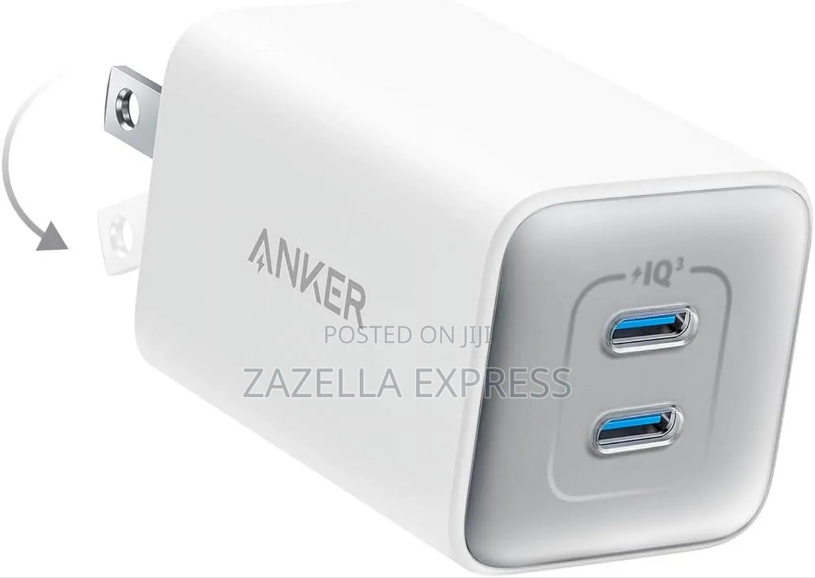 Anker 47w Nano Charger, 2 Port Compact Foldable Gan Usb C Charger