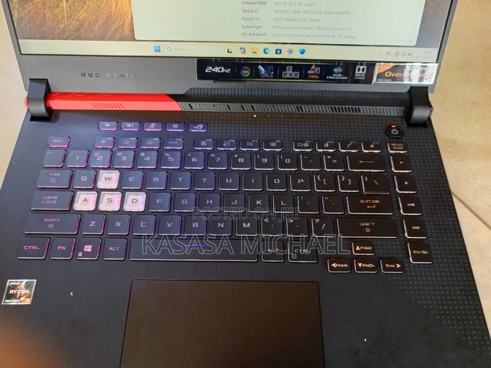 Laptop Prostar 16GB AMD Ryzen 9 SSD 1T