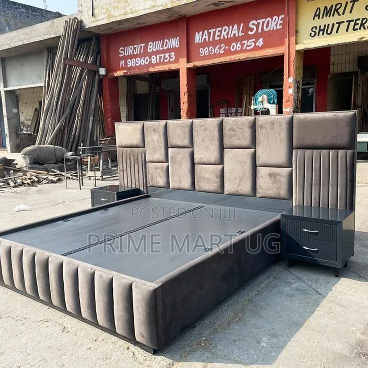 Modern Bed Size 5x6 With Bedside Drawers