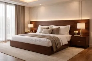 Strong Durable King Size Bed 6x6 Dark Brown