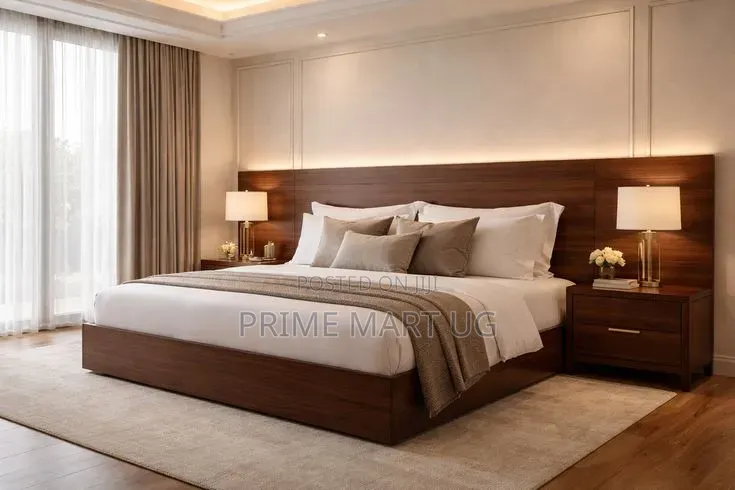 Strong Durable King Size Bed 6x6 Dark Brown