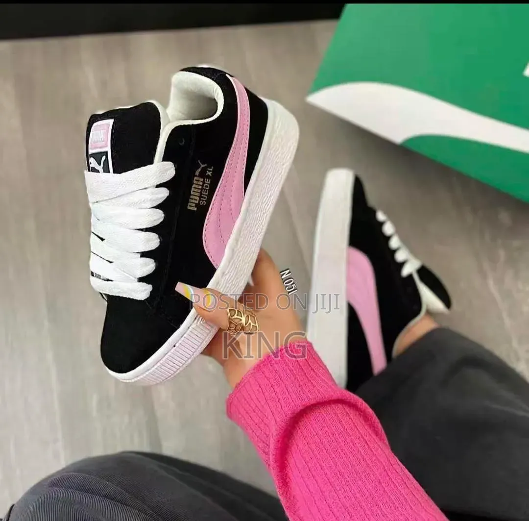 Puma Suede Xl Sneakers in White Leather