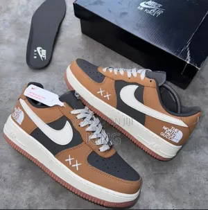 Brown and Grey Nike Air Force 1 Sneakers Feature White "Xx"