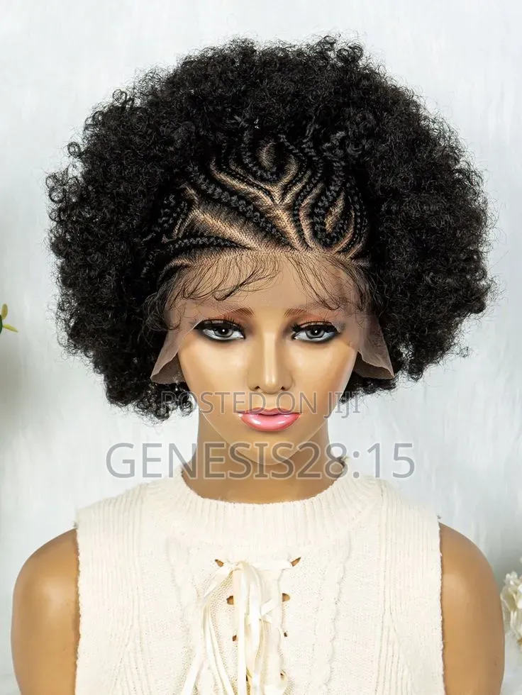 Cornrow Jerry Curl Wig