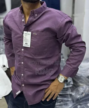 Lacoste Denim Shirts. Green, Blue, Purple