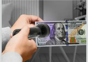 Portable Battery-Powered Counterfeit Money Detector Torch