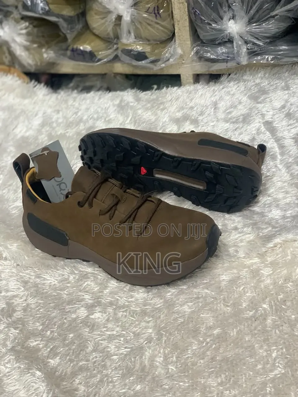 Ecco Sneakers With a Rugged Rubber Outsole.Olive / Green / Brown