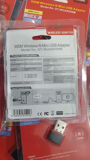 Usb Wireless-N 950m Adapter(Ot-Wua950nm) 2.4ghz for Desktop Laptop