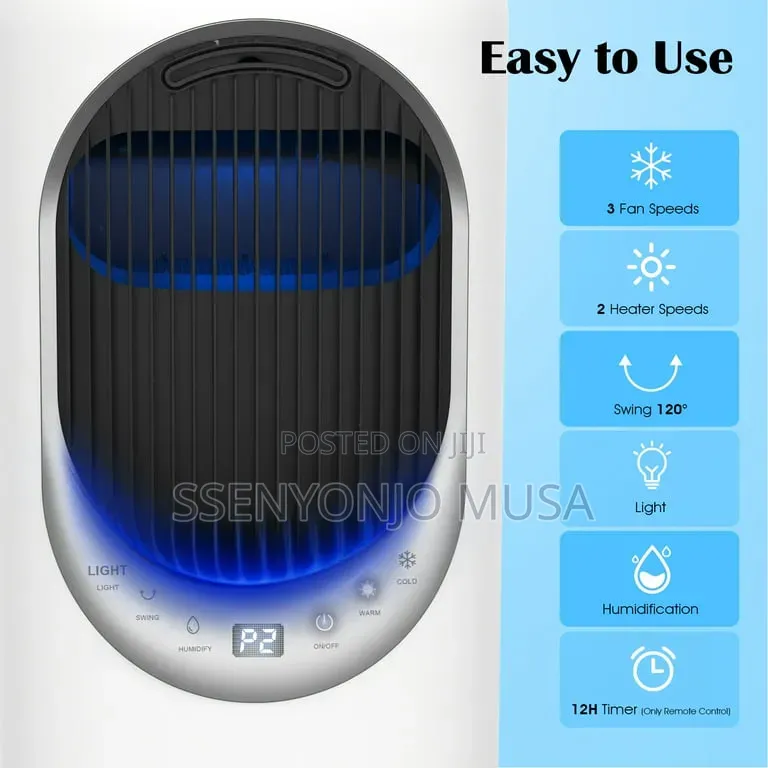 4-in-1 Portable Air Conditioner, Heater, Humidifier Tower Fan.