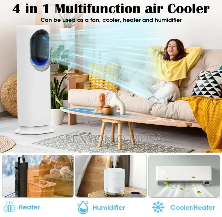 4-in-1 Portable Air Conditioner, Heater, Humidifier Tower Fan.