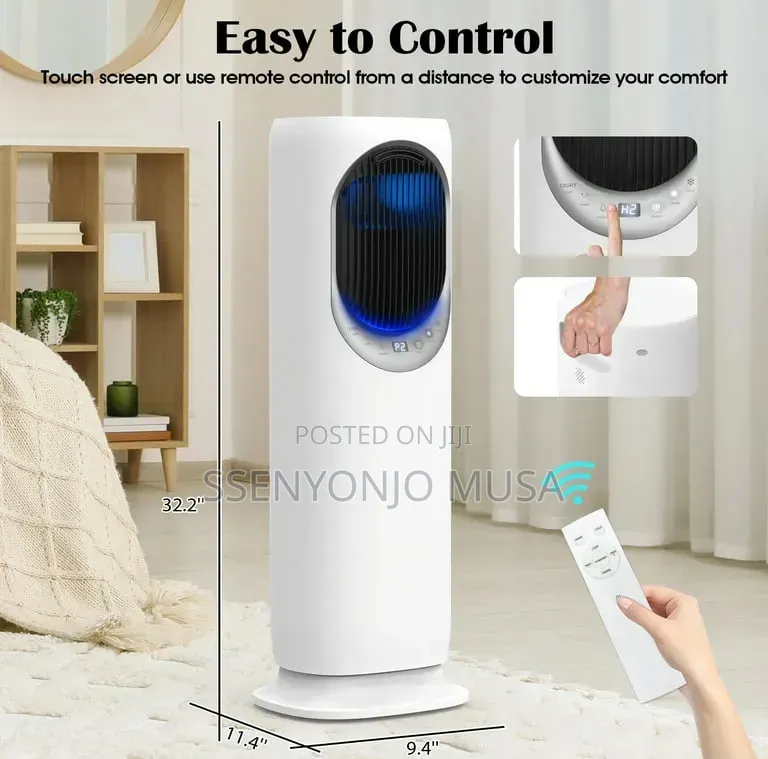 4-in-1 Portable Air Conditioner, Heater, Humidifier Tower Fan.