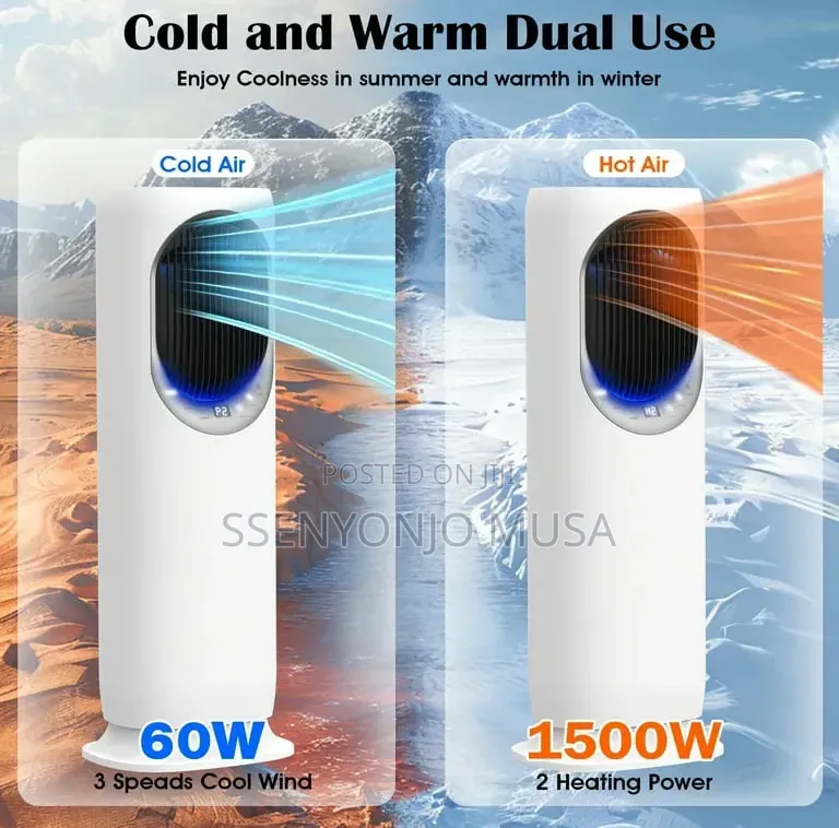 4-in-1 Portable Air Conditioner, Heater, Humidifier Tower Fan.