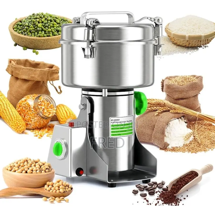 Commercial High-Speed Electric Grain Mill Grinder