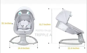Modern Grey Electric Baby Swing