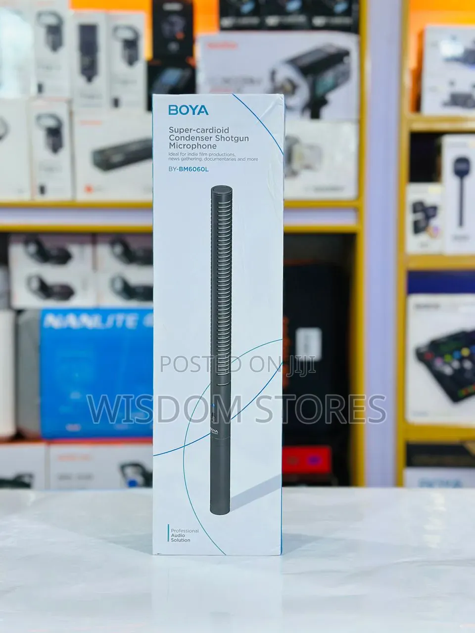 Boya by-Bm6060l, a Professional Long Shotgun Condenser Microphone.