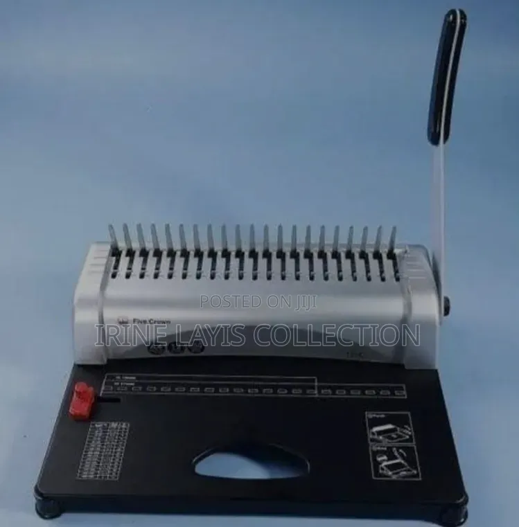 Deli 3870 Comb Binding Machine With Manual Punch Handle and 21 Holes.