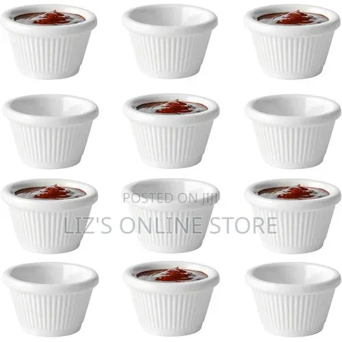 12 Pieces of White Melamine Ramekins Mini Bowl